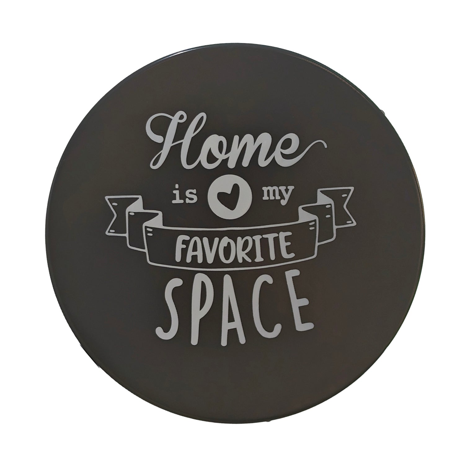VESTIAMO CASA GIARDINO - Set giardino Bistrot tavolo rotondo 60 cm e 2 sedie in metallo Grigio - ''Home is my favorite Space''